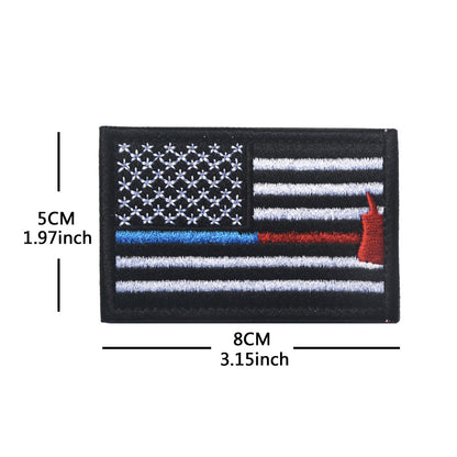 American Flag Embroidery Velcro Tactical Chapter Patch