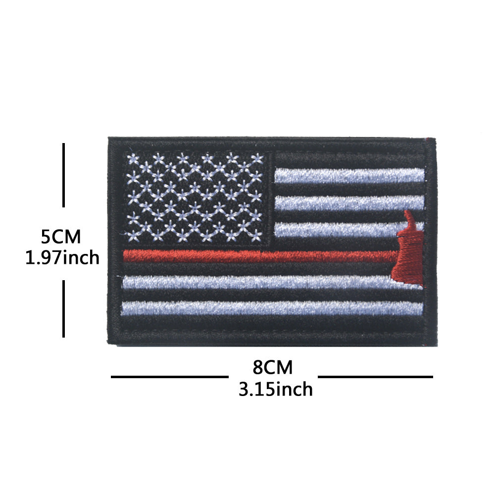 American Flag Embroidery Velcro Tactical Chapter Patch