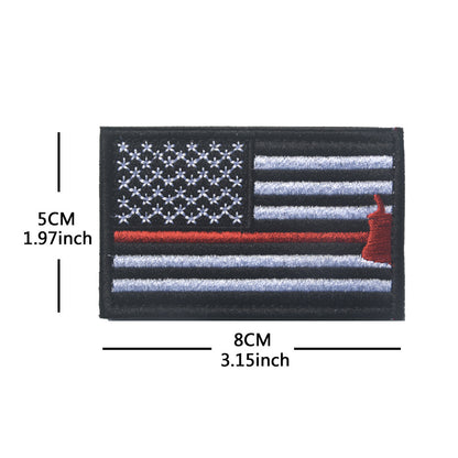 American Flag Embroidery Velcro Tactical Chapter Patch