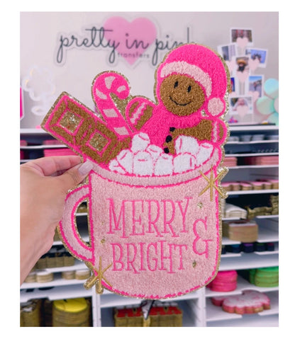 Grinch Christmas santa Large OH SNAP Sequin