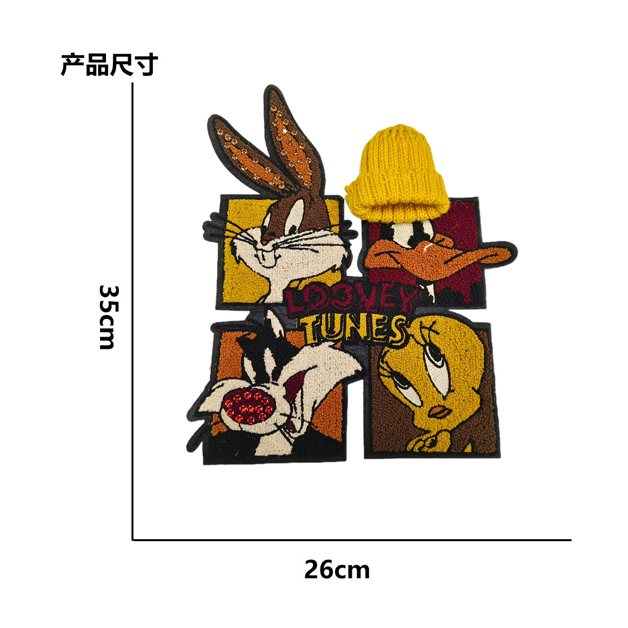 Large towel embroidered cartoon Mickey hand sewn without glue