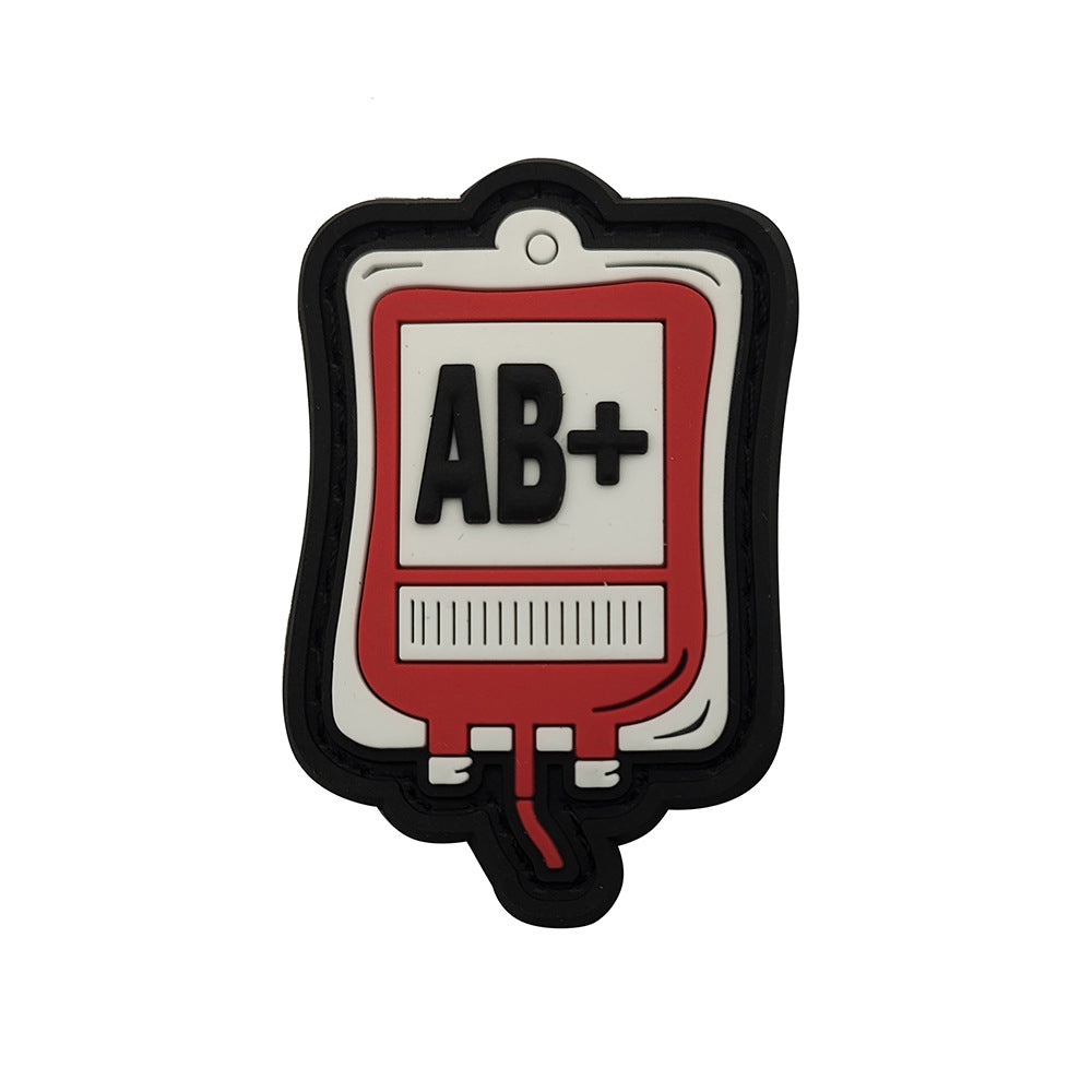 Blood type trademark soft glue blood pack blood type bag A + AB + B + O + mini Velcro stamp