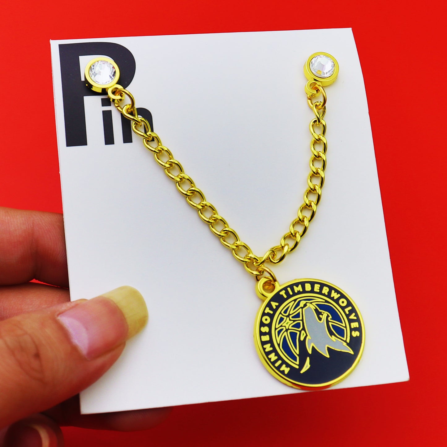 Metal Basketball Chain Hat Pins