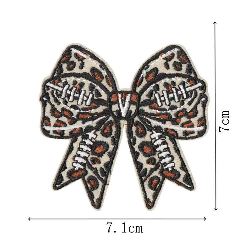 Fashion football sport bow patch ironing