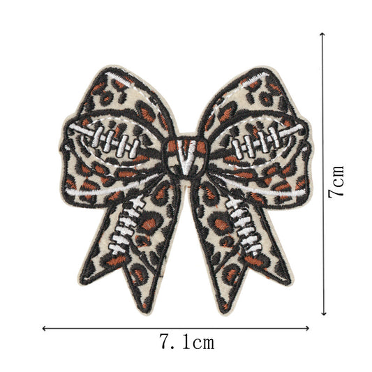 Fashion football sport bow patch ironing