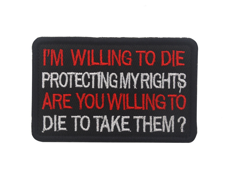 Personalized English embroidered armband backpack Velcro morale patches