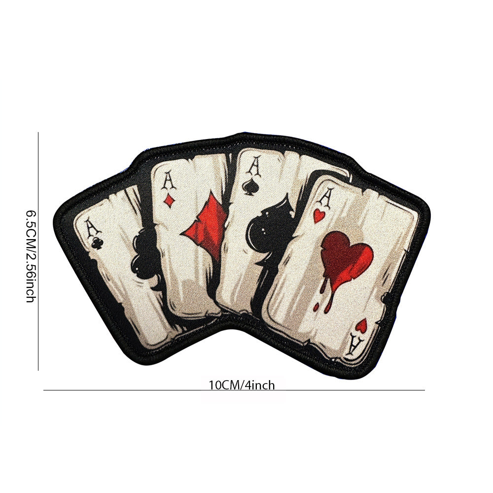 Four spades A Diablo Velcro patch, retro Diablo DIY cloth sticker badge patches