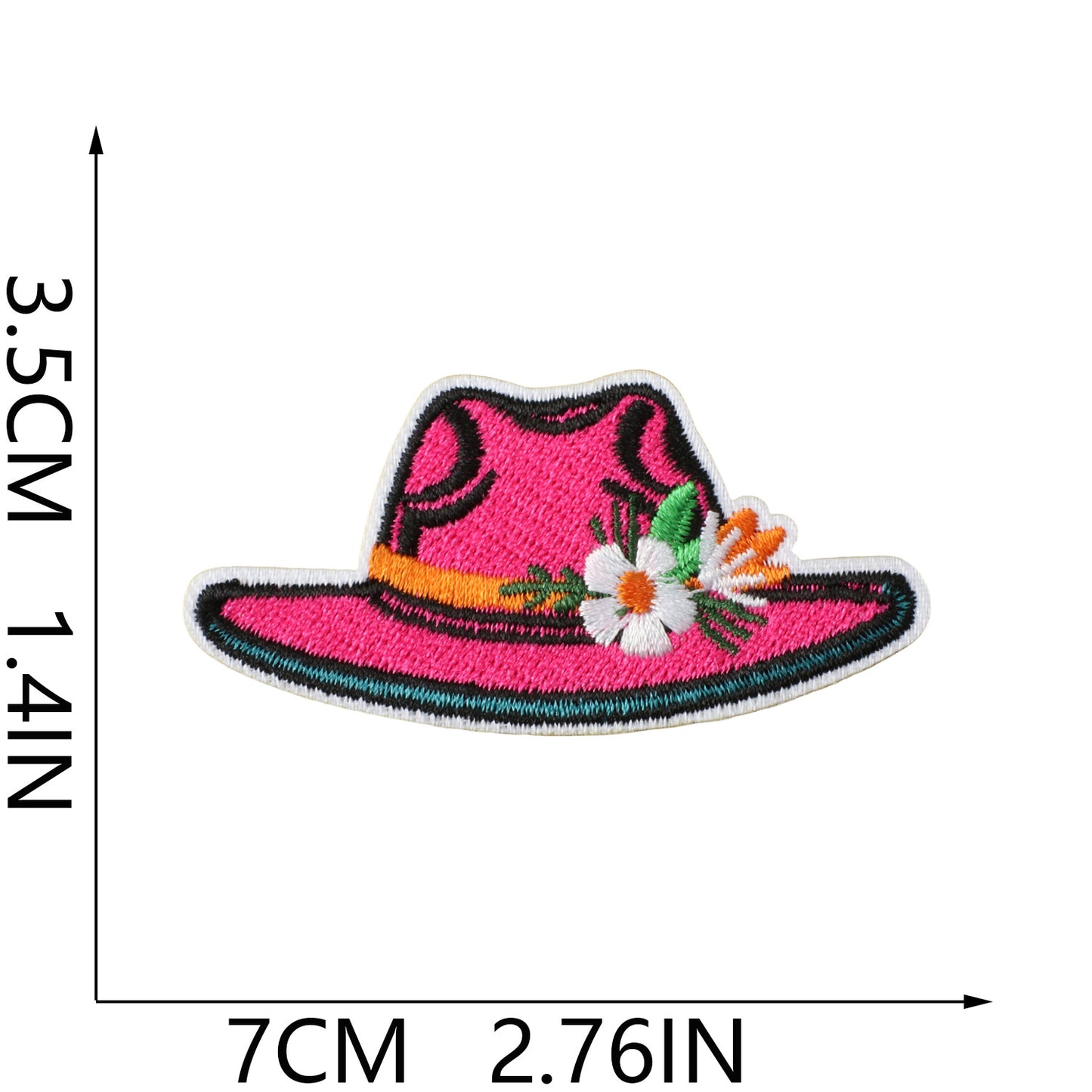 Western Pink Embroidered Patches – Iron-On Patch Set