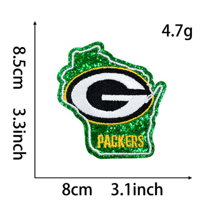 NFL team logo state shape NFL fan patches