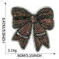 4 pcs Sports sequins bow patch