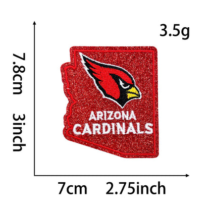 NFL team logo state shape NFL fan patches