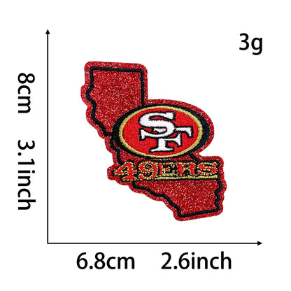 NFL team logo state shape NFL fan patches