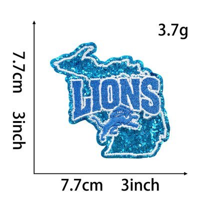 NFL team logo state shape NFL fan patches