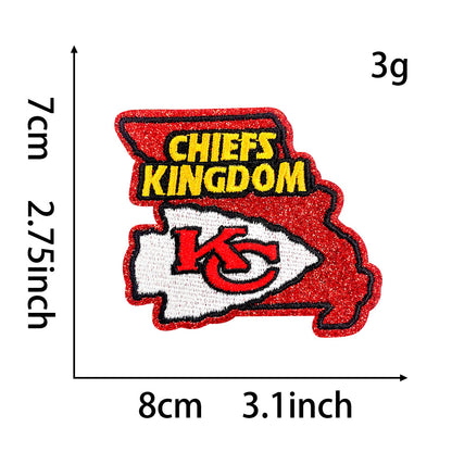 NFL team logo state shape NFL fan patches