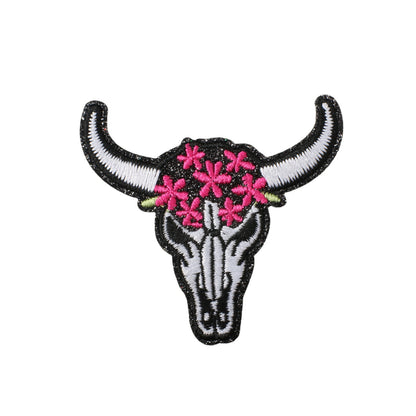Western Pink Embroidered Patches – Iron-On Patch Set