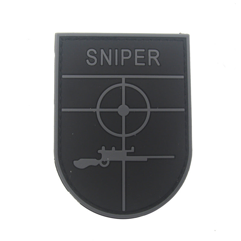 SNIPER sniper aiming PVC rubber seal 3D three-dimensional shield morale seal patches