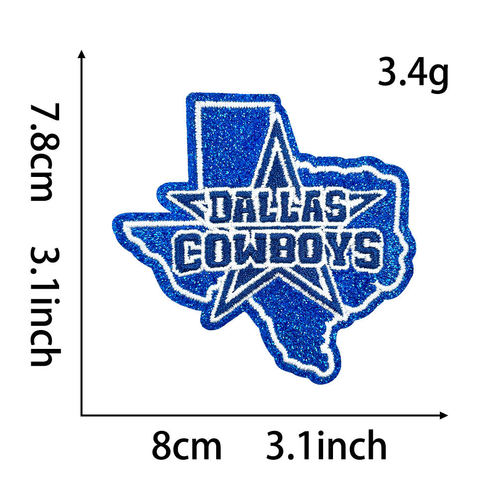 NFL team logo state shape NFL fan patches
