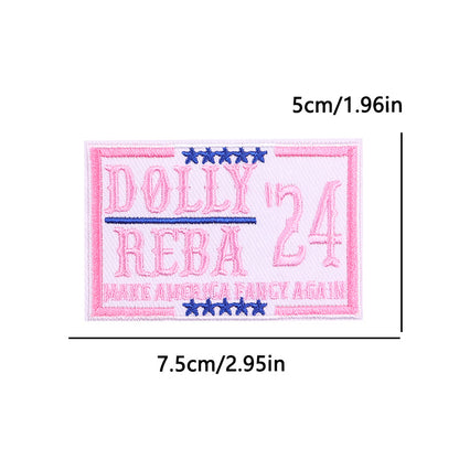 pink letter saying ironing embroidery patch - Clpatch