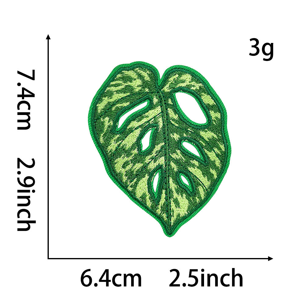 Natural Style Plant Flower Monstera Rose Sunflower Cactus DIY Patch