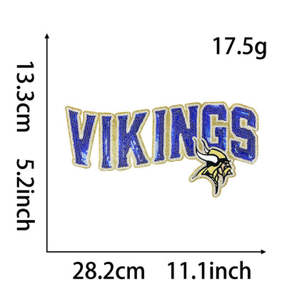 football team logo game day embroidery cloth sticker large cloth sticker DIY large