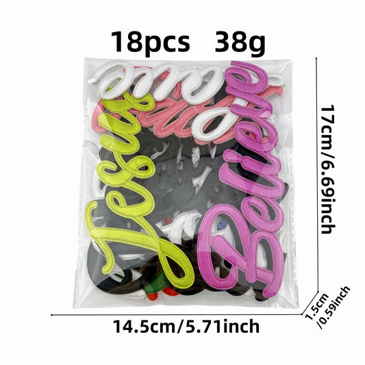 word pray jesus love faith patch