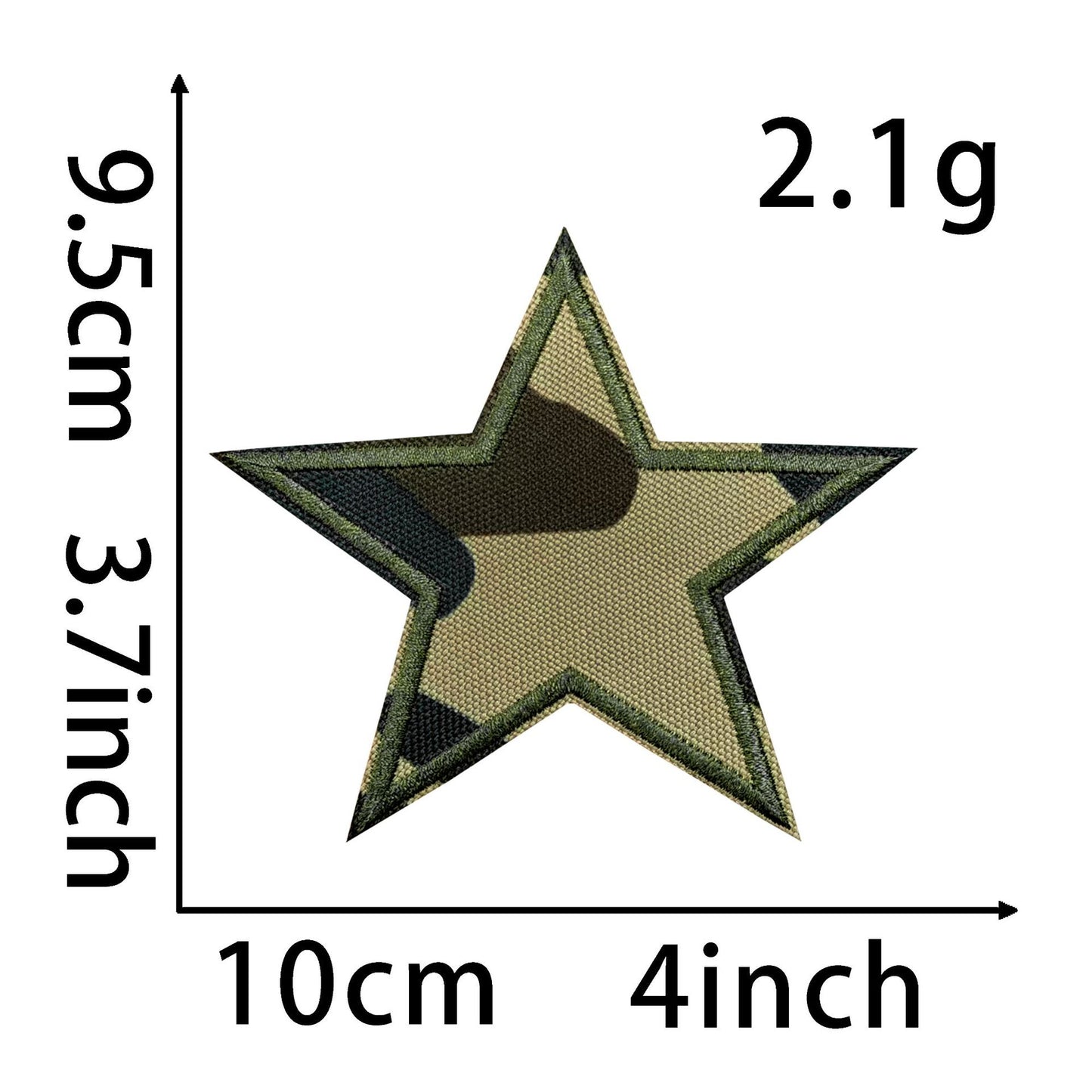 Camouflage bow camouflage star cloth sticker, army greenpatch