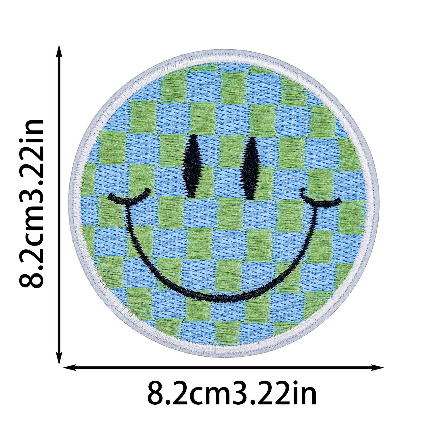 Smiley face round patch