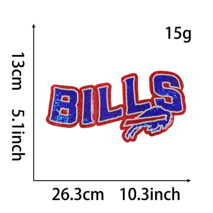 football team logo game day embroidery cloth sticker large cloth sticker DIY large