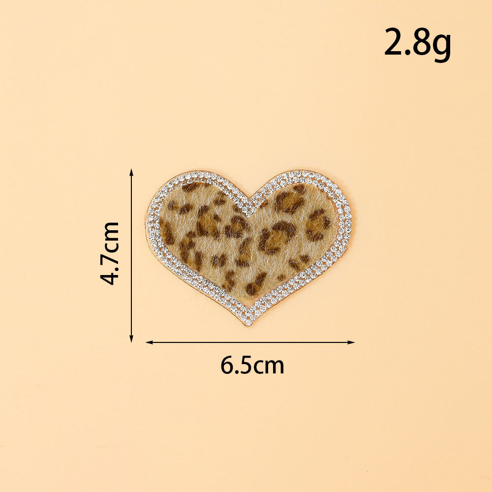 Rhinestone leopard patch