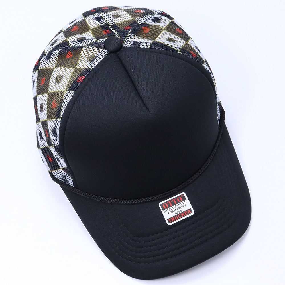 truck cap outdoor leisure visor American fashion breathable sun protection plaid baseball cap