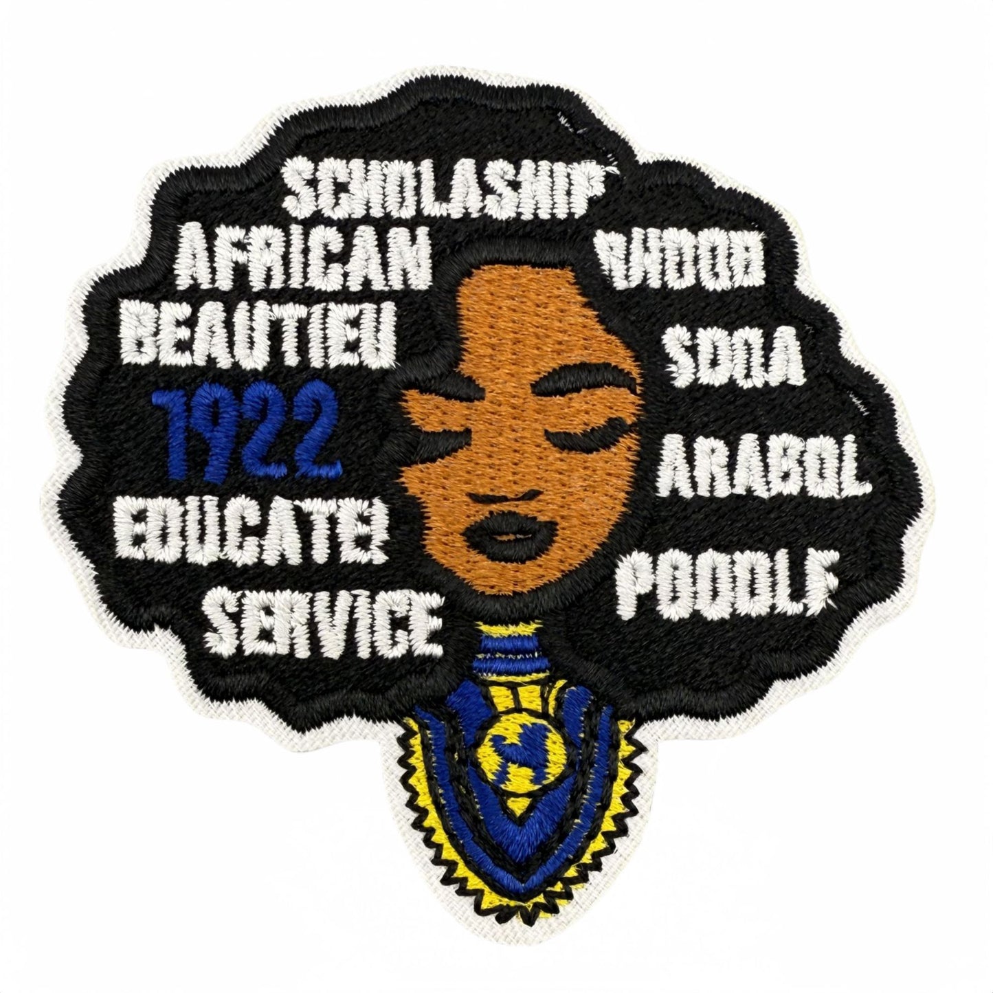 New black girl embroidery 1922 patches