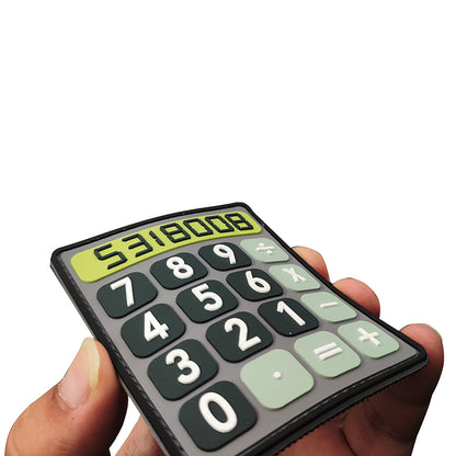 BOOBIES Calculator Creative PVC Backpack Tactical Velcro Epaulettes patches