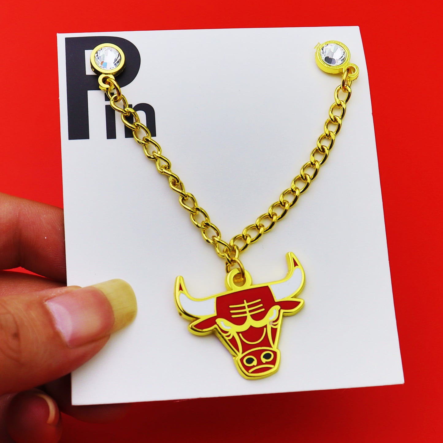 Metal Basketball Chain Hat Pins