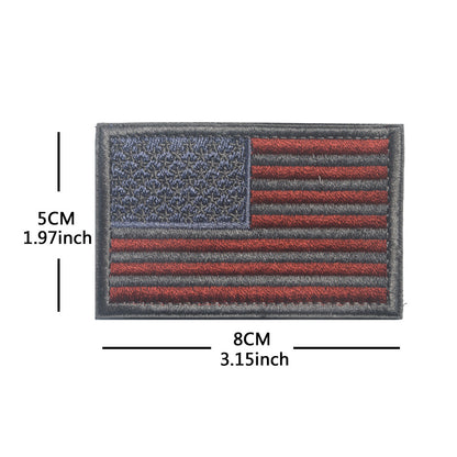 American Flag Embroidery Velcro Tactical Chapter Patch