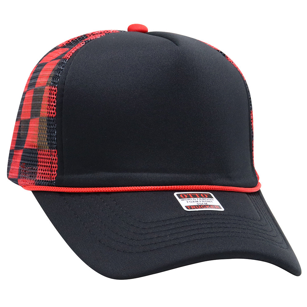 truck cap outdoor leisure visor American fashion breathable sun protection plaid baseball cap
