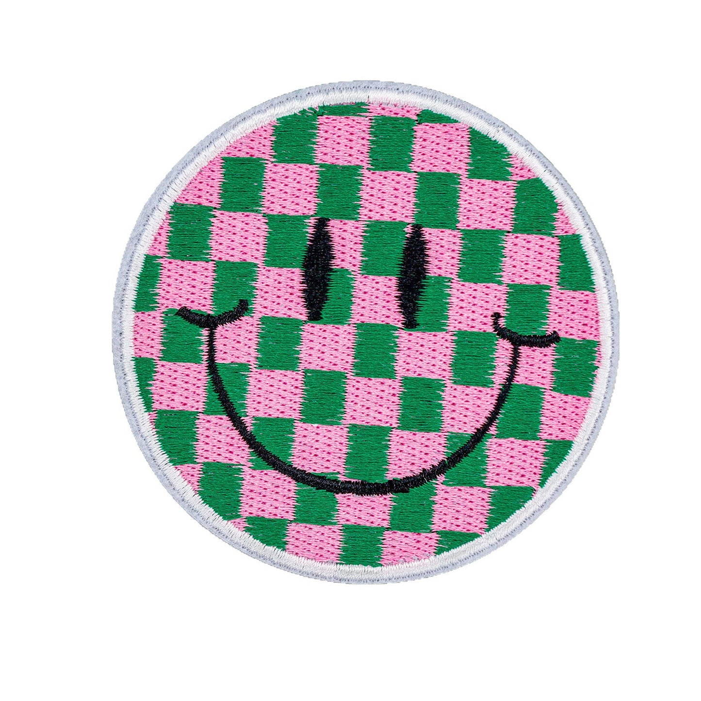 Smiley face round patch