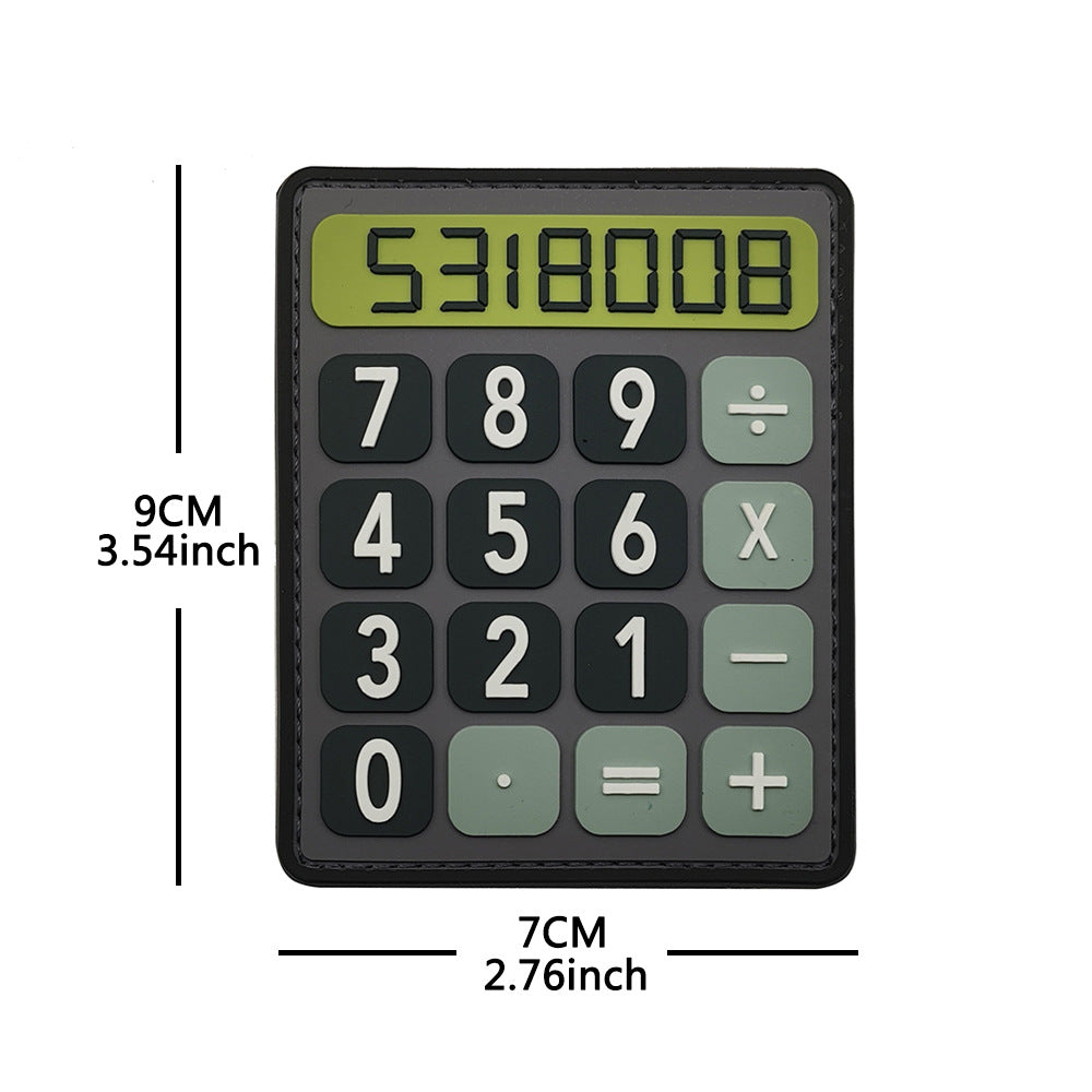 BOOBIES Calculator Creative PVC Backpack Tactical Velcro Epaulettes patches