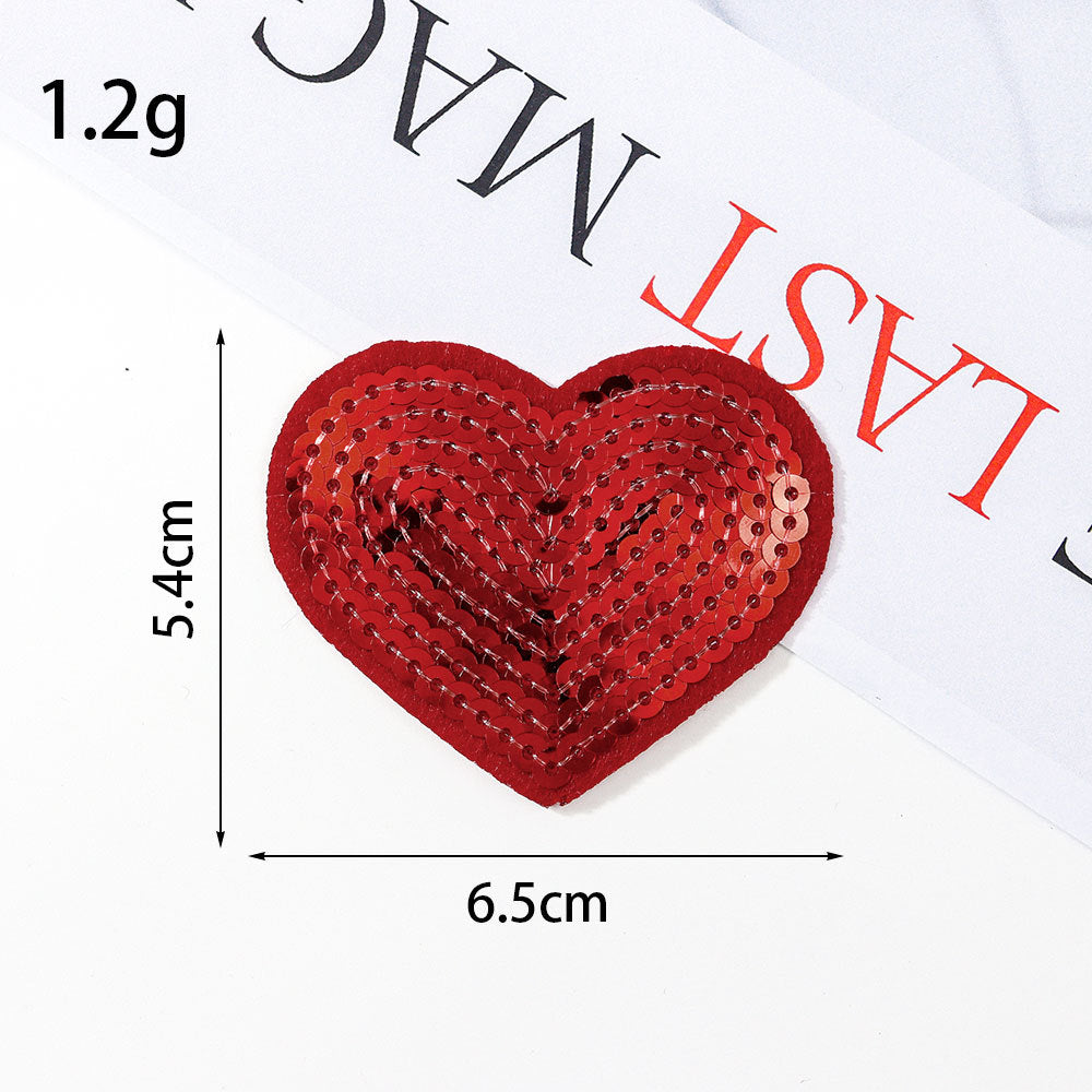 sequin heart patch