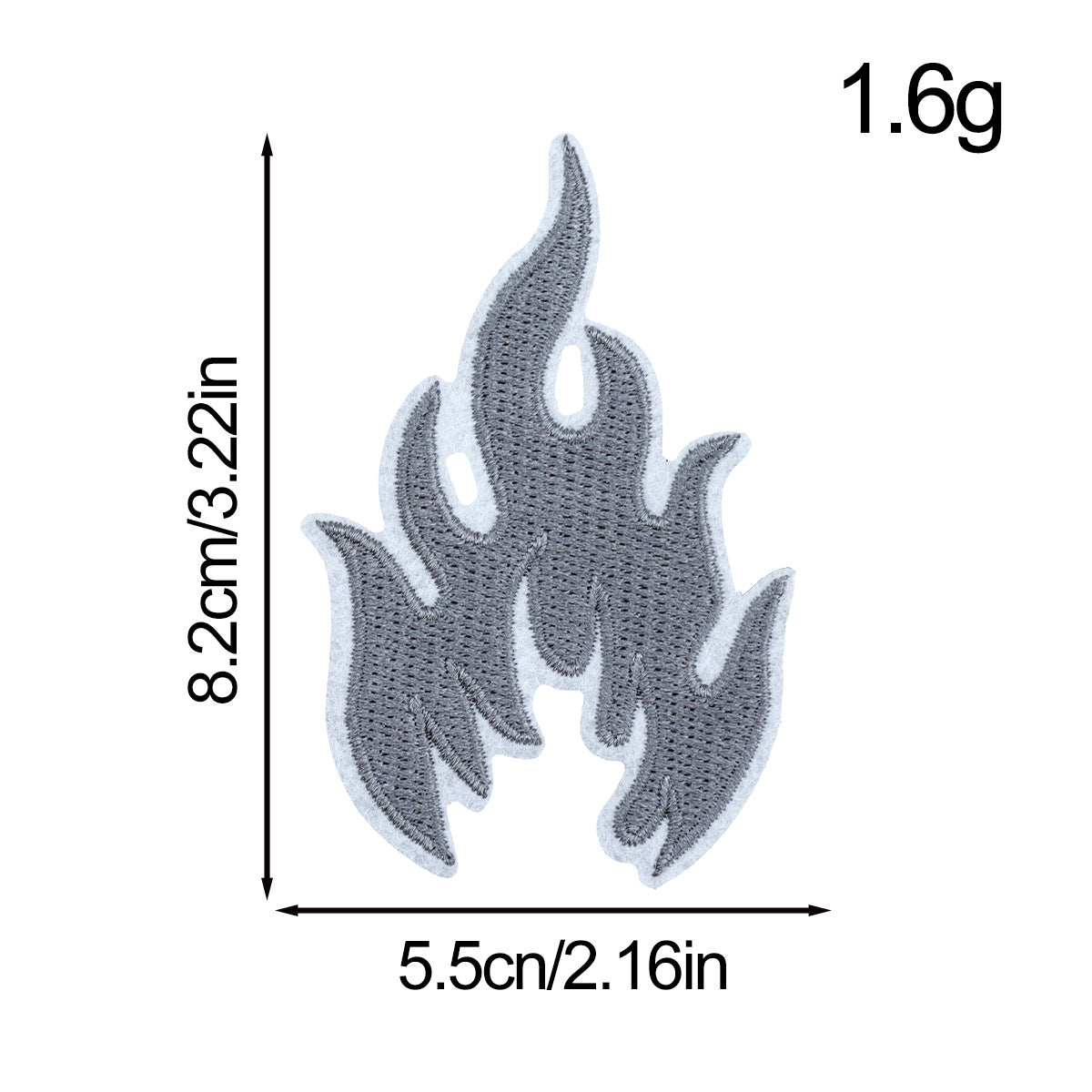 Flame seam-free washable iron on patch