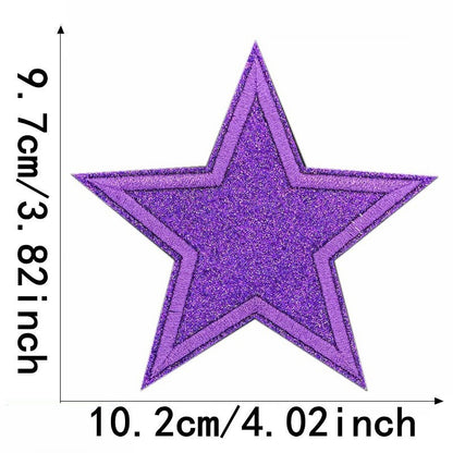 Glitter star hat patch