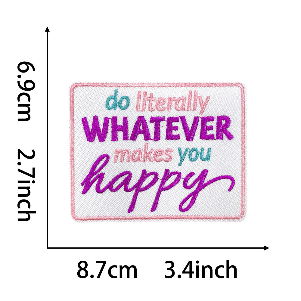 funny phrase rectangular patches