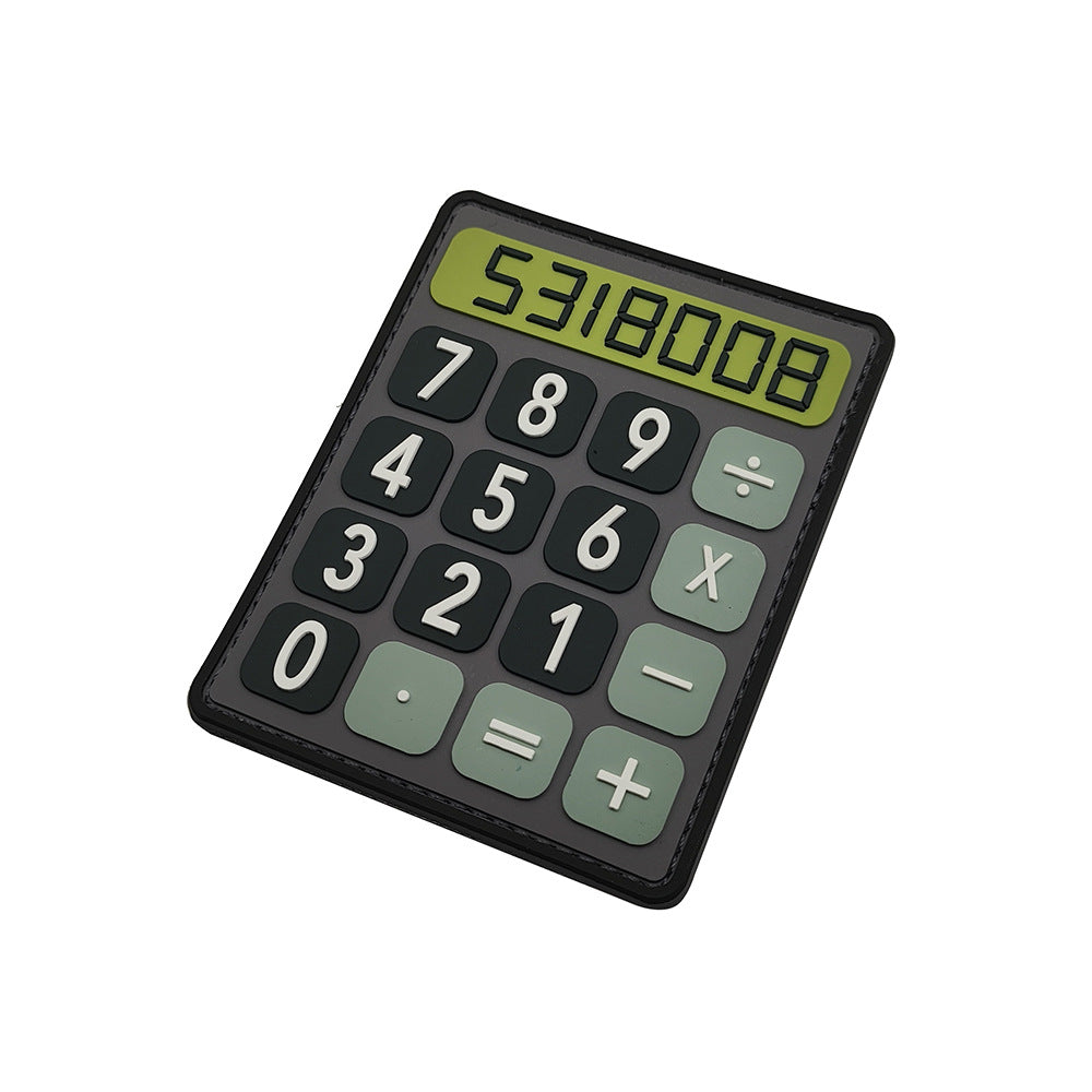 BOOBIES Calculator Creative PVC Backpack Tactical Velcro Epaulettes patches