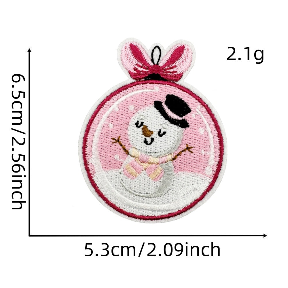 wholesale pink Christmas  gift patches