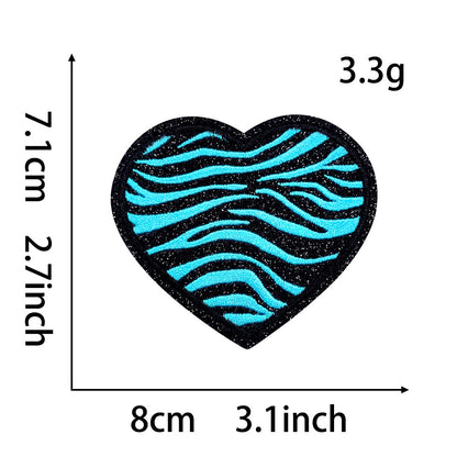 heart Zebra texture star lightning a set 12pcs small patches