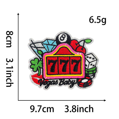 Las Vegas Casino theme dice, playing cards flash patch