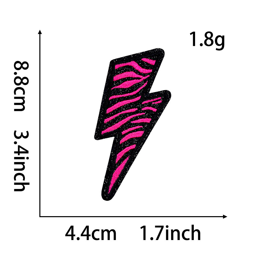 heart Zebra texture star lightning a set 12pcs small patches