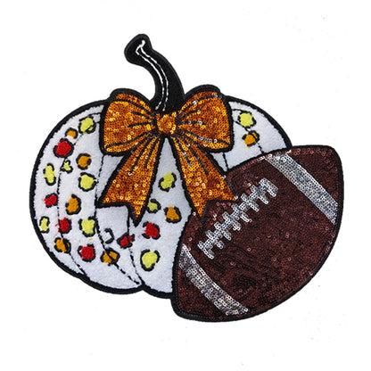 Halloween series towel embroidered pumpkin patch