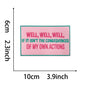 funny phrase rectangular patches