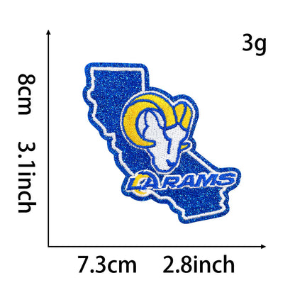 NFL team logo state shape NFL fan patches