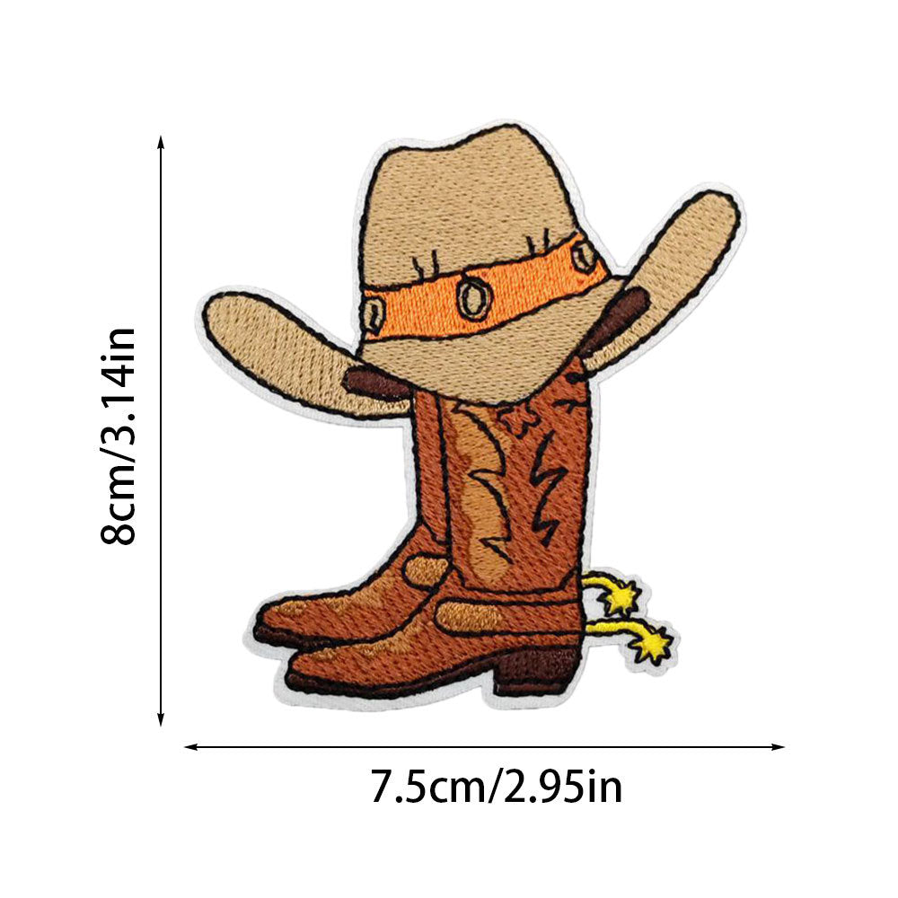 western patch howdy boots patches